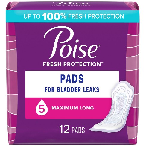 Poise Fresh Protection Pads #5 Maximum Long 12ct