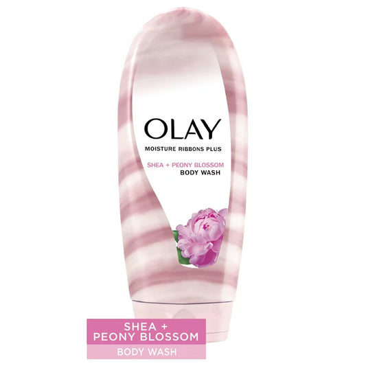 Olay Moisture Ribbons Plus Shea and Peony Blossom Women's Body Wash, All Skin Types,18 fl oz