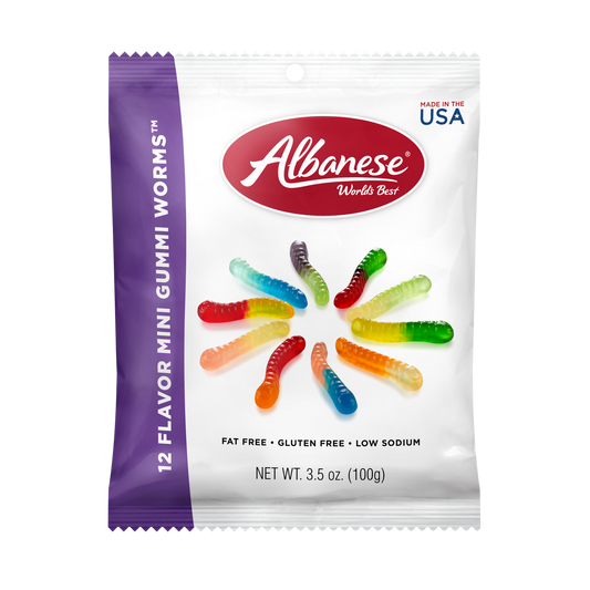 Albanese 12 Flavor Mini Gummi Worms 7.5oz