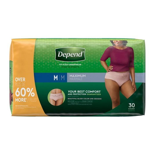 DEPEND UNDERWEAR WOMEN MEDIUM 30CT