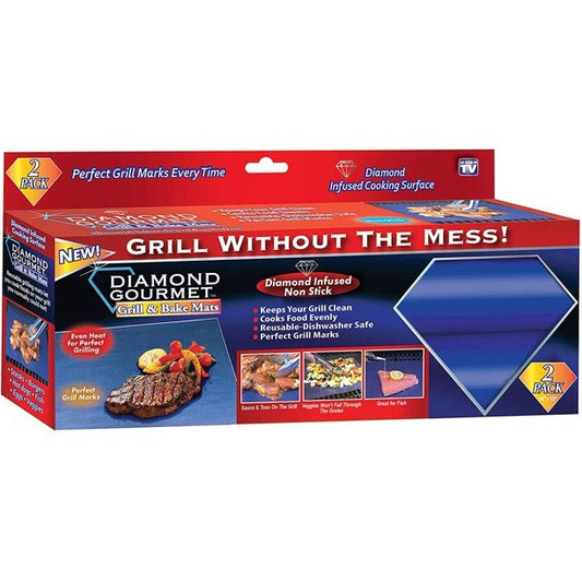 Diamond Gourmet Grill & Bake Mats 2pk