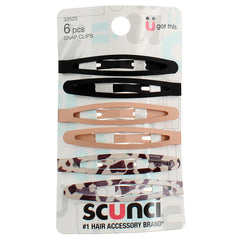Scunci Barrettes 6pk assorted