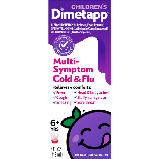 Children's Dimetapp Multi-Symptom Cold & Flu Red Grape Flavor 4fl oz