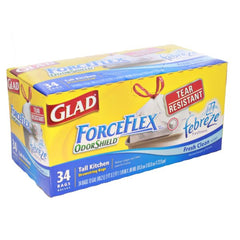 Glad Force Flex Fresh Clean Scent 13 Gallon Trash Bags 34ct