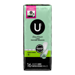 U By Kotex Clean & Secure Long Liners 16ct