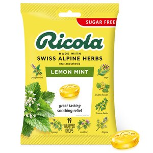 Ricola Drops Sugar Free Lemon Mint 19count