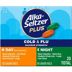 Alka-Seltzer Plus Cold & Flu Maximum Strength Day/Night (20 liquid gels)