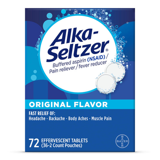 Alka Seltzer Original Flavor 72 Effervescent Tablets