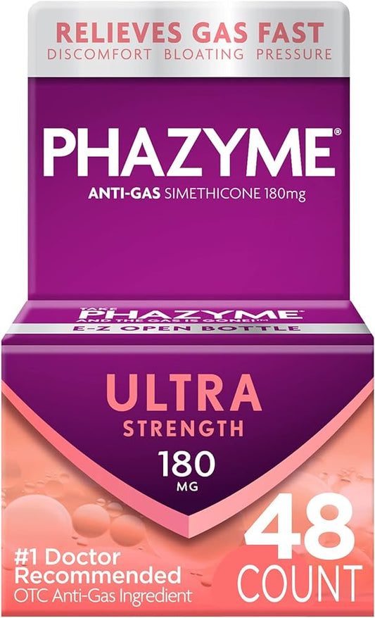 Phazyme Ultra Strength 180mg (48 fast gels)