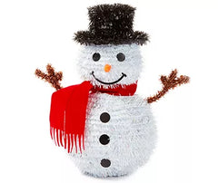 Tinsel Snowman Tabletop Decor