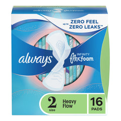 Always Infinity Flex Foam Heavy Absorbency Unscented Size 2 (16 Count)