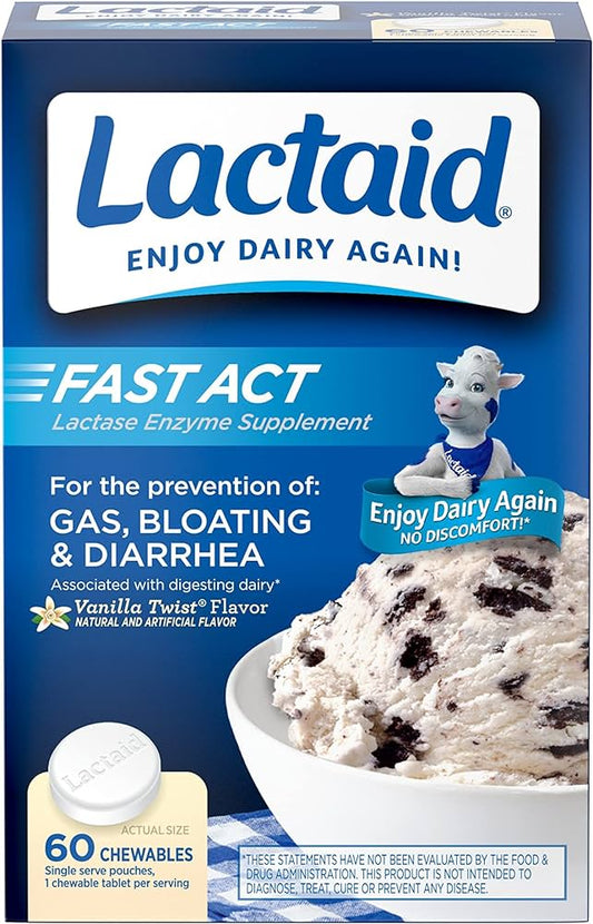 Lactaid Fast Act Vanilla Twist (60 chewables)