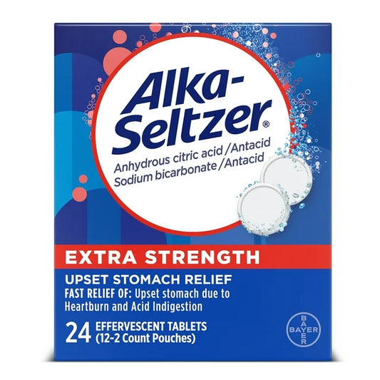 Alka Seltzer Extra Strength 24 Effervescent Tablets