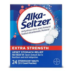 Alka Seltzer Extra Strength 24 Effervescent Tablets