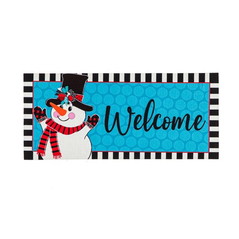 Evergreen Patterned Snowman Sassafras Switch Mat
