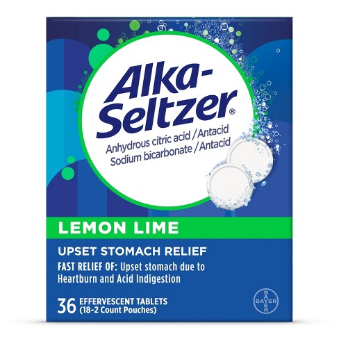 Alka Seltzer Lemon Lime 36 Effervescent Tablets