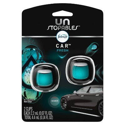 Febreze Unstoppables Car Air Freshening Clips 2 Pack