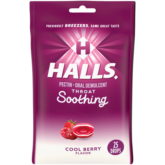 Halls Throat Soothing Cool Berry 25ct