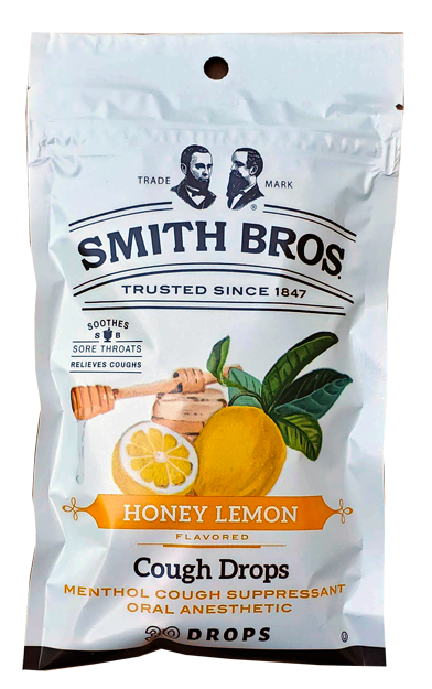 Smith Bros Honey Lemon Cough Drops 30ct