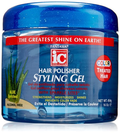 Fantasia IC Hair Polisher Styling Gel Color Treated Hair Aloe Enriched 16oz