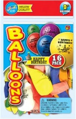 Happy Birthday Balloons 16pk