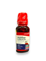 Leader Maximum Strength Nighttime Cold & Flu Cherry Flavor 8fl oz