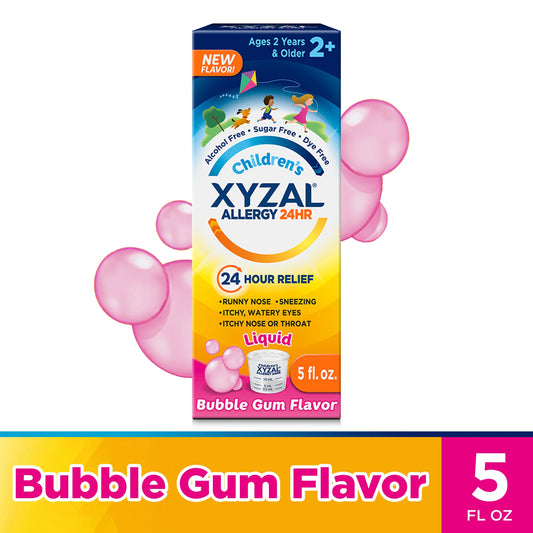 Xyzal Children's Allergy 24HR Bubblegum Flavored Liquid 5fl oz