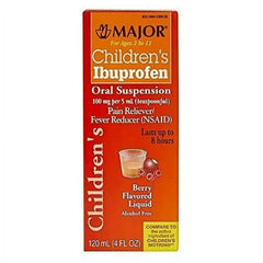 Major Children's Ibuprofen Oral Suspension Pain Reliever/Fever Reducer Berry Flavored Liquid 4fl oz