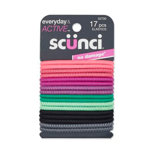 SCUNCI 17PK Solid & Space Dye Elastic