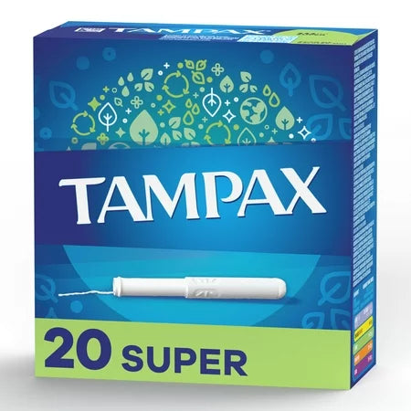 Tampax Tampons Super Unscented Cardboard Applicator 20ct