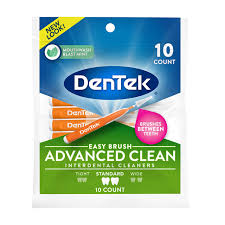 Dentek Easy Brush Advanced Clean Interdental Cleaners Standard 10ct