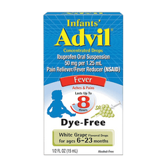 Infants' Advil Fever Aches & Pains Reducer Dye-Free White Grape Flavored Drops 1/2oz