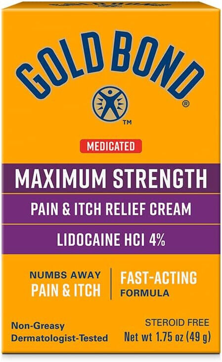 Gold Bond Maximum Strength Pain & Itch Relief Cream Lidocaine HCI 4%