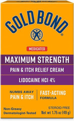 Gold Bond Maximum Strength Pain & Itch Relief Cream Lidocaine HCI 4%