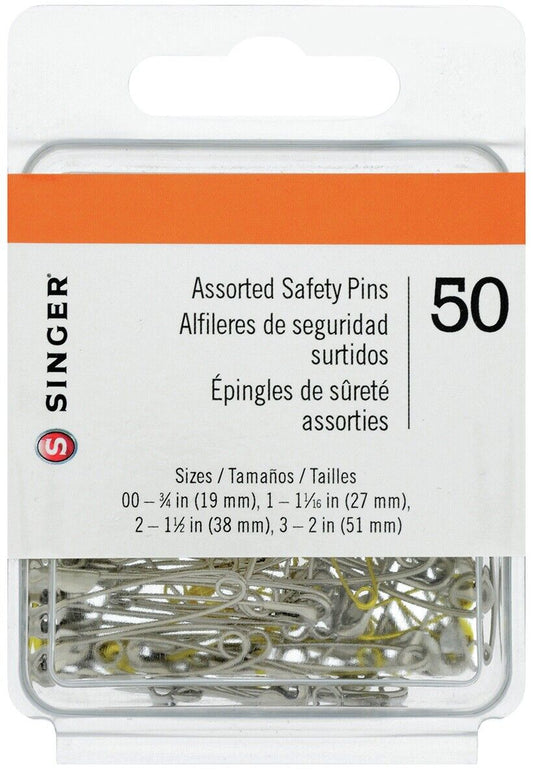 Singer 50 Assorted Safety Pins