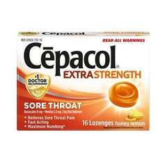 Cepacol Extra Strength Sore Throat Honey Lemon 16 lozenges