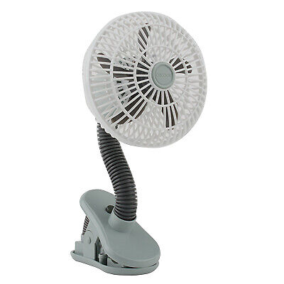 O2COOL 4" Clip Fan White/Grey