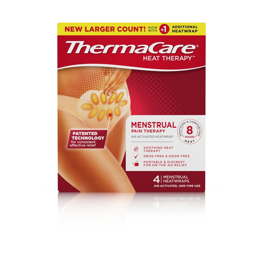 ThermaCare Menstrual Cramp Relief Heatwraps 4 Patches