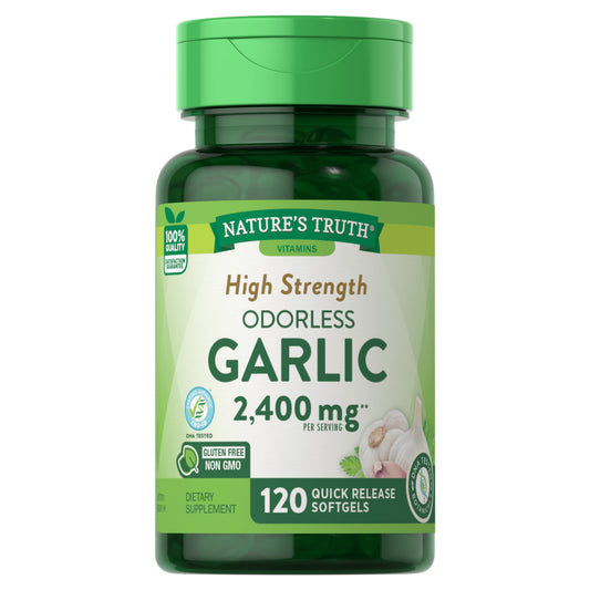 Nature's Truth High Strength Oderless Garlic 2,400mg (120 quick release softgels)
