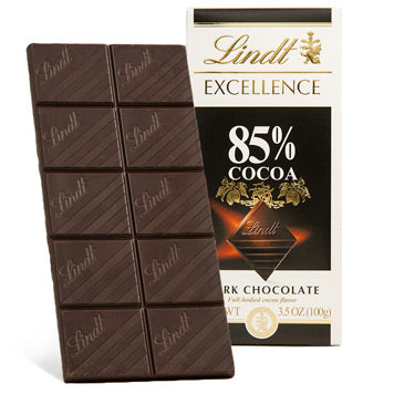 Lindt Excellence Dark Chocolate 85% Cocoa Candy Bar 3.5oz