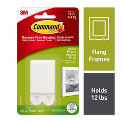 Command Medium Picture Hanging Strips 4 pairs