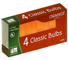 Holiday Wonderland Ceramic Orange C9 Replacement Bulbs 4pk