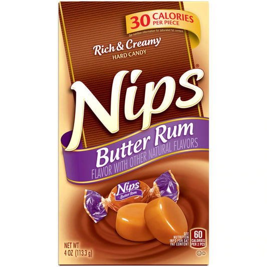 Nips Butter Rum Hard Candy 4oz