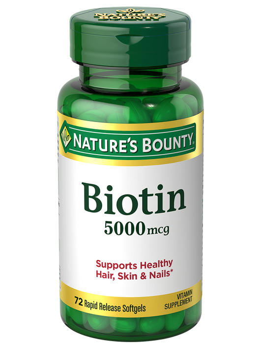 Nature's Bounty Biotin 5000mcg (72 rapid release softgels)