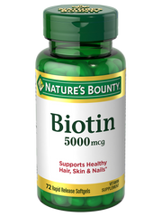 Nature's Bounty Biotin 5000mcg (72 rapid release softgels)