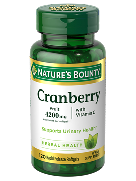 Nature's Bounty Cranberry Fruit 4200mg with Vitamin C (120 rapid release softgels)