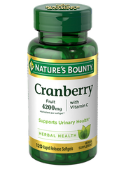Nature's Bounty Cranberry Fruit 4200mg with Vitamin C (120 rapid release softgels)