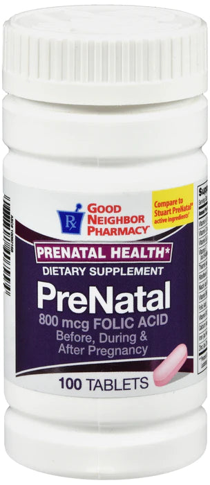 Good Neighbor Pharmacy Prenatal with Folic Acid (100 tablets)