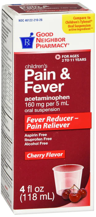 Good Neighbor Pharmacy Children's Pain & Fever Cherry Flavor 4fl oz