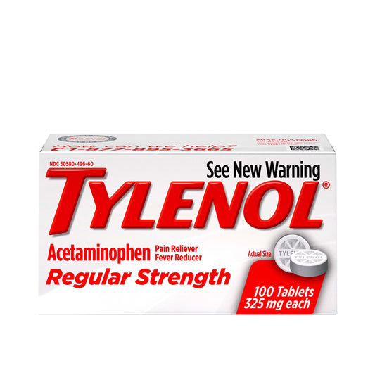 Tylenol Regular Strength 325mg (100 tablets)